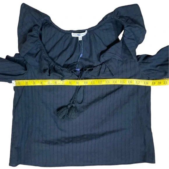 NWT Rebecca Minkoff “Pippa” Cold Shoulder Ruffle Blouse - Picture 10 of 13